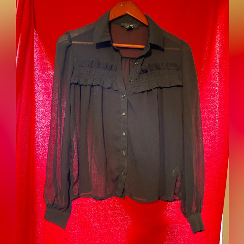Black Sheer Blouse